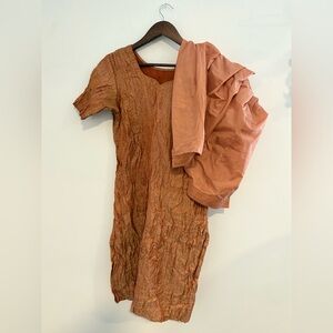 Burnt orange 2 piece salwar suit partywear | India partywear | shalwar kameez M